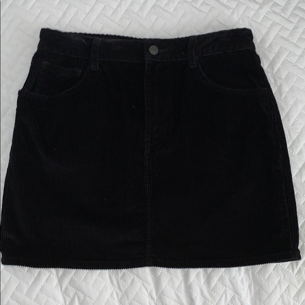 Aritzia Black Corduroy Skirt
